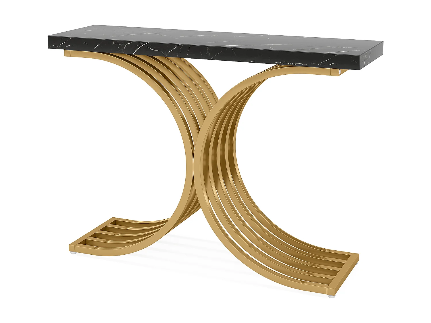 Console Meuble, Table Console Blanche Meuble, 100 x 30 x 80 cm Petite Table de Présentation (Noir)