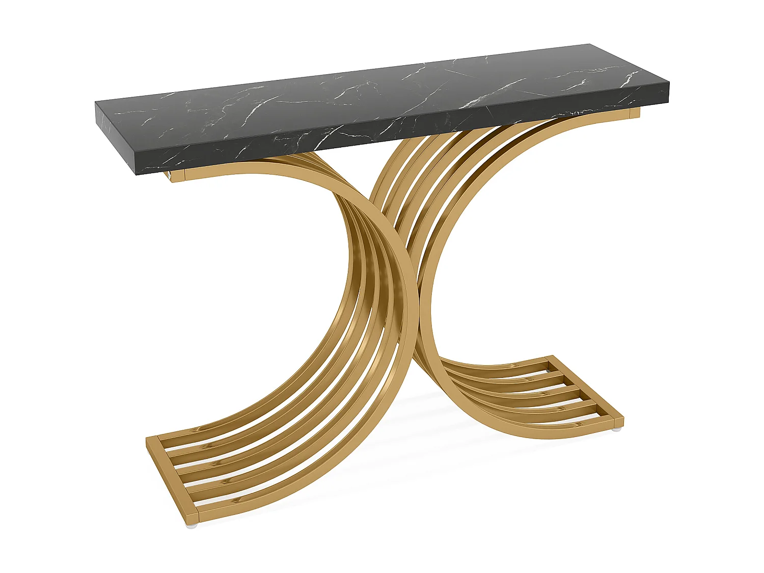 Console Meuble, Table Console Blanche Meuble, 100 x 30 x 80 cm Petite Table de Présentation (Noir)