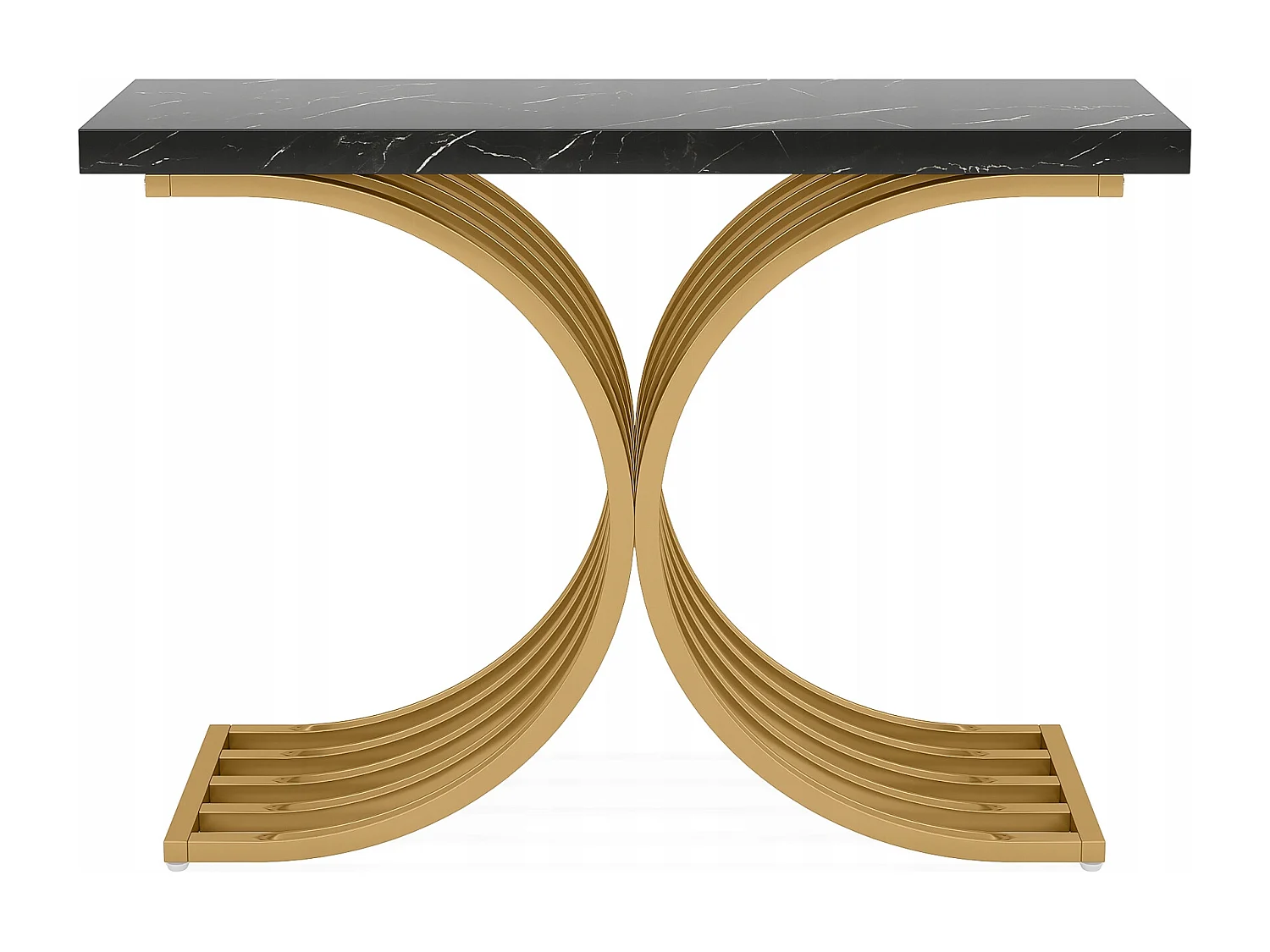 Console Meuble, Table Console Blanche Meuble, 100 x 30 x 80 cm Petite Table de Présentation (Noir)