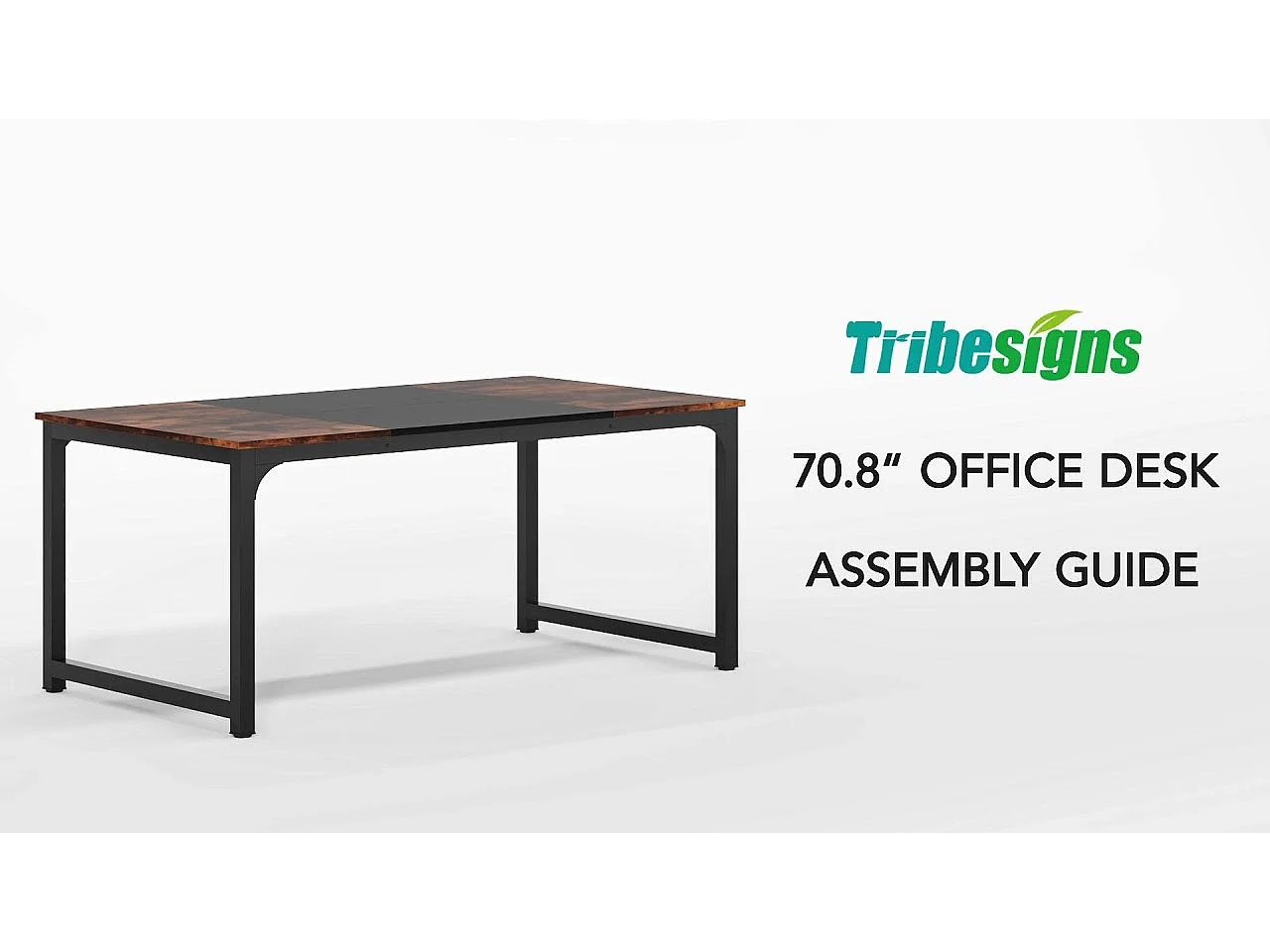 Bureau pour Ordinateur Portable,Table, Bureau d’étude pour Le télétravail, Poste de Travail pour Bureau, Chambre, Facile à Monter (Blanc, 180 x 80 x 75 cm)