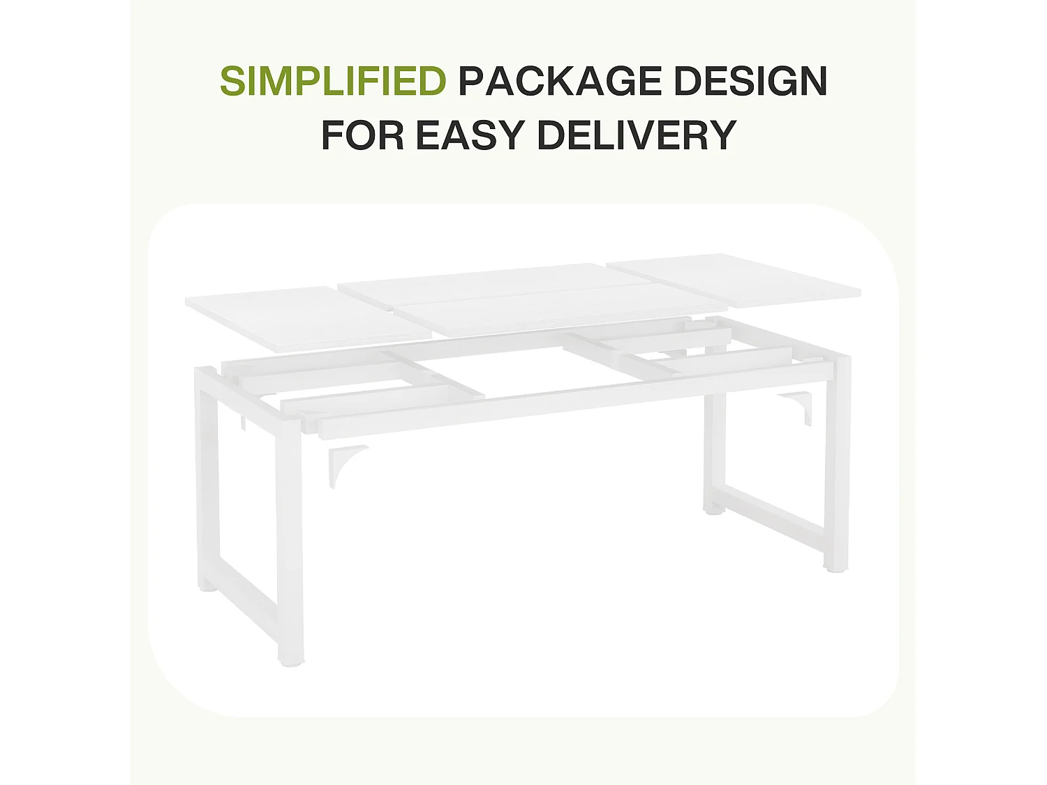 Bureau pour Ordinateur Portable,Table, Bureau d’étude pour Le télétravail, Poste de Travail pour Bureau, Chambre, Facile à Monter (Blanc, 180 x 80 x 75 cm)