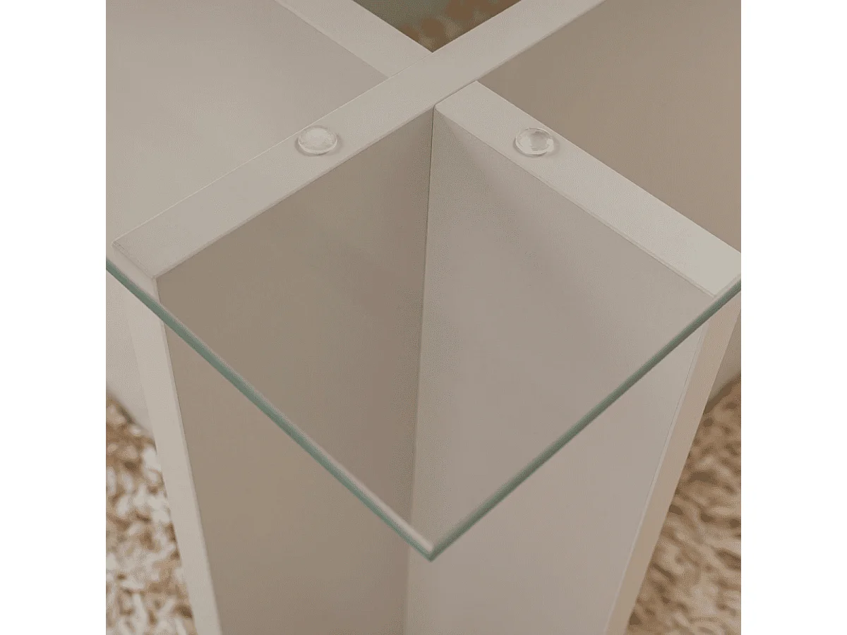 Couchtisch mit Glasplatte L105 cm - NOAH