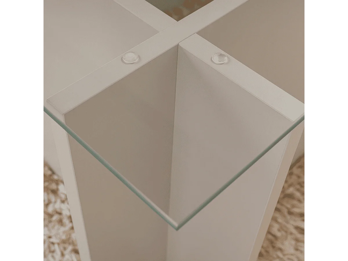 Salontafel met glazen blad L105 cm - NOAH