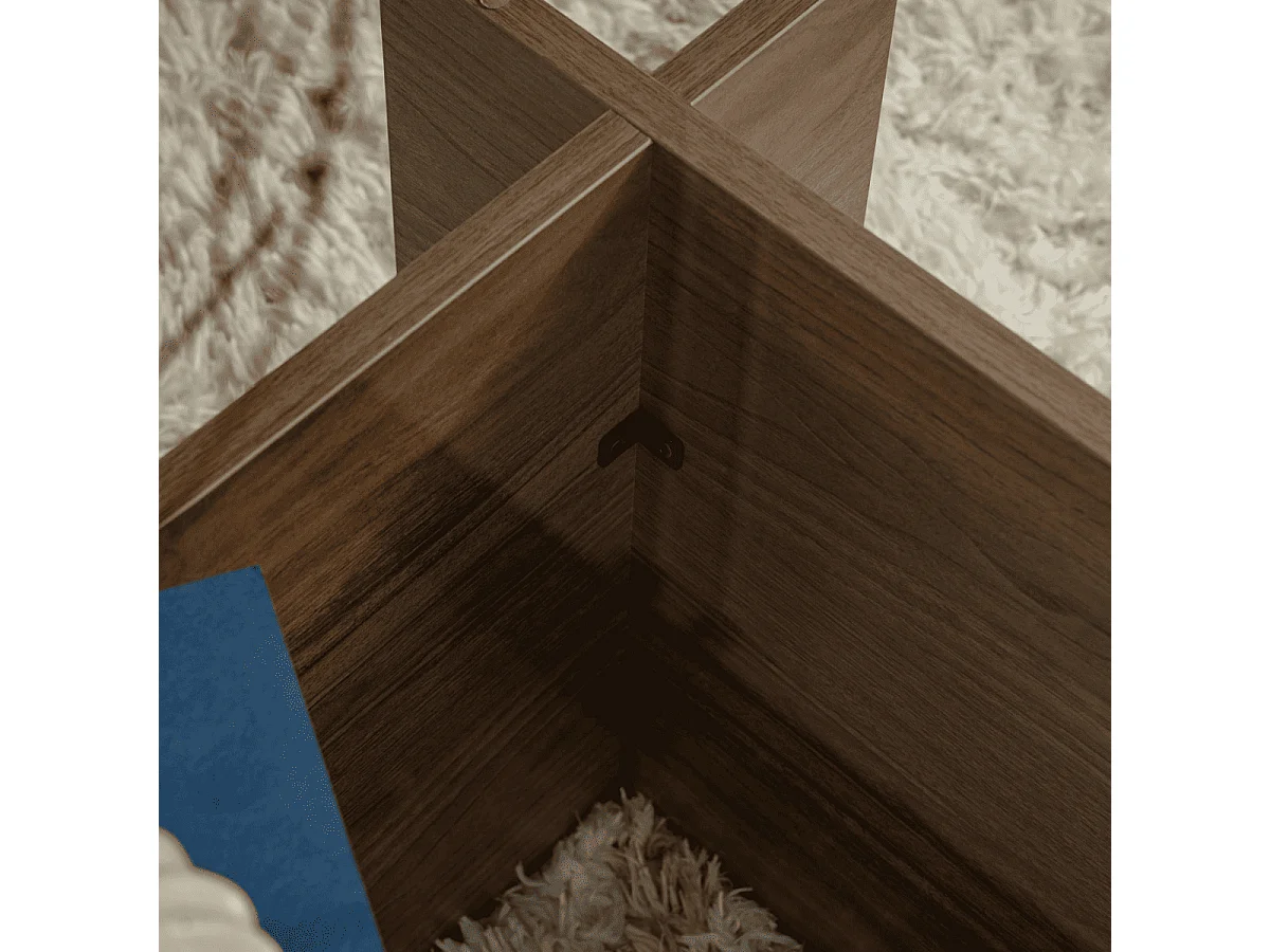 Table basse avec plateau en verre L105 cm - NOAH