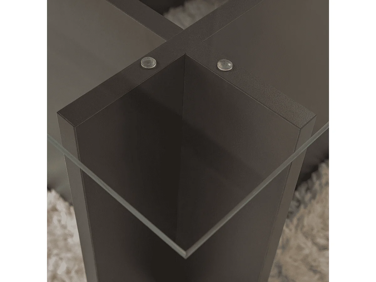 Table basse avec plateau en verre L105 cm - NOAH