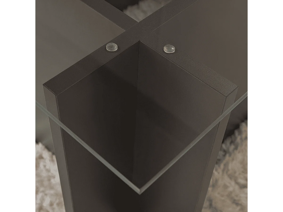 Salontafel met glazen blad L105 cm - NOAH