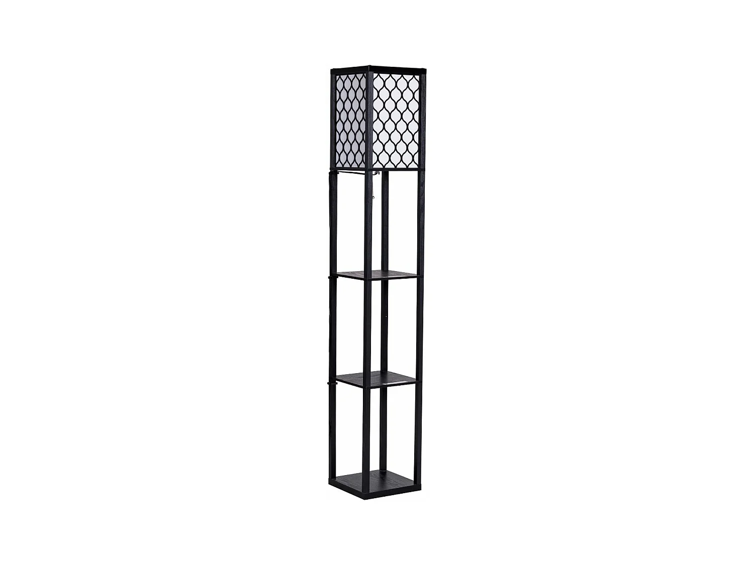 Lampadaire avec 3 niveaux etagère 220-240v,60w design scandinave (ampoule non inclus)