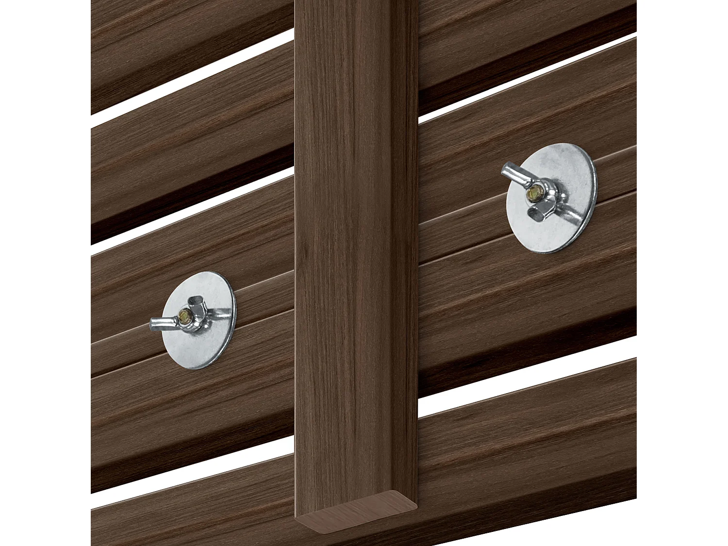 DHOME Tête de lit avec étagères en bois recyclé DM Tenture murale Style palette japonaise Lit nordique vintage (bois de noyer 270 cm)