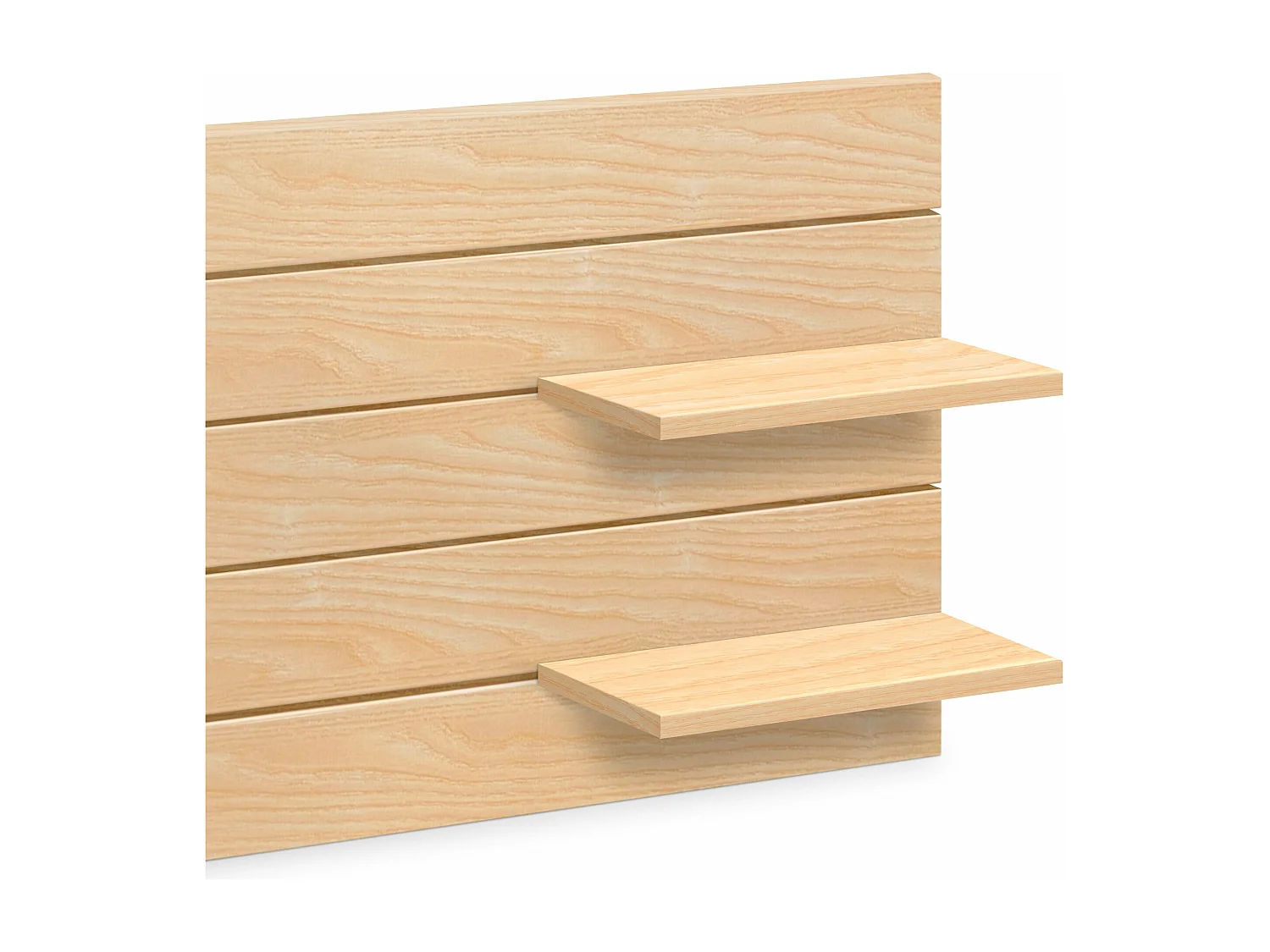 DHOME Tête de lit avec étagères en bois recyclé DM à suspendre au mur style palette japonaise avec pieds de lit nordique vintage (bois naturel 270 cm)