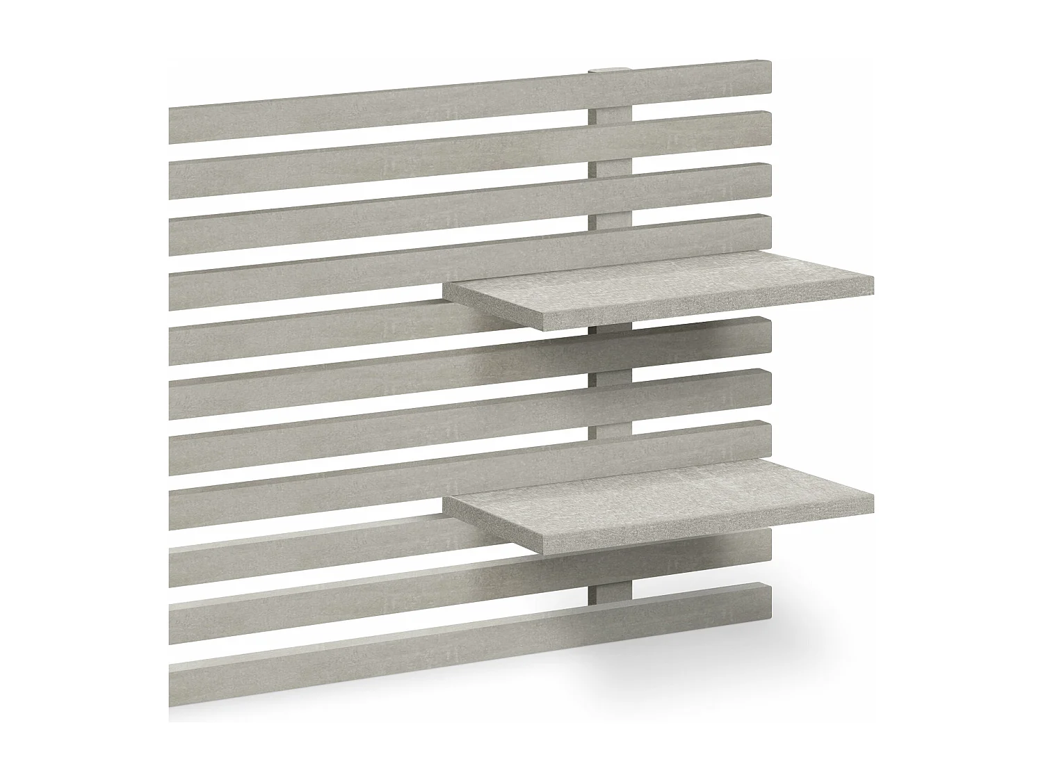 DHOME Tête de lit avec étagères en bois recyclé DM Tenture murale Style palette japonaise Lit nordique vintage (gris tribal 210 cm)