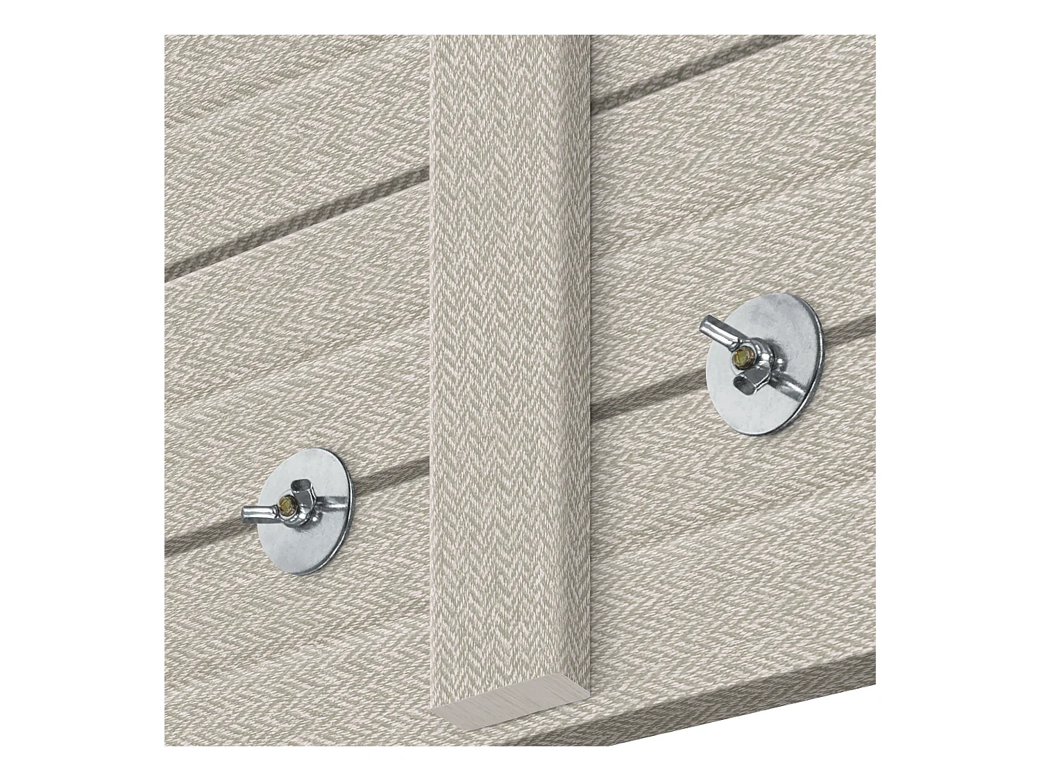 DHOME Tête de lit avec étagères en bois recyclé DM à suspendre au mur style palette horizontale avec pieds lit vintage nordique (pointes beiges 160 cm)