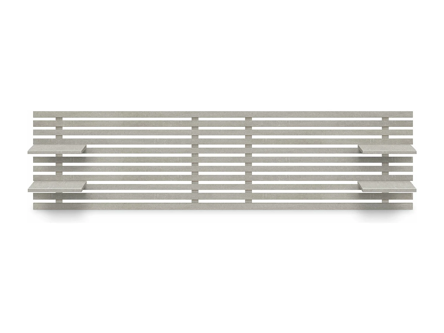 DHOME Tête de lit avec étagères en bois recyclé DM Tenture murale Style palette japonaise Lit nordique vintage (gris tribal 220 cm)