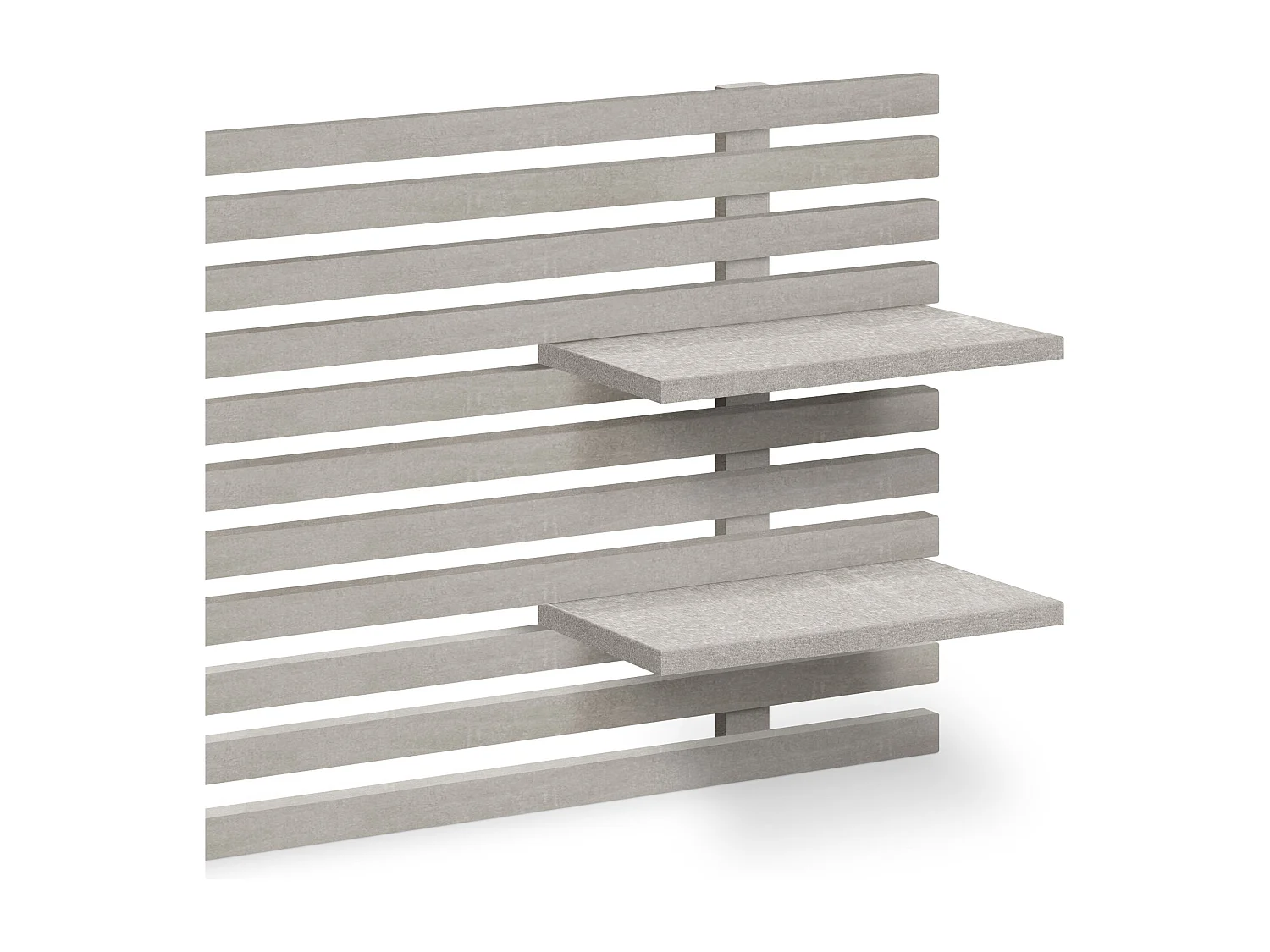 DHOME Tête de lit avec étagères en bois recyclé DM Tenture murale Style palette japonaise Lit nordique vintage (gris tribal 220 cm)