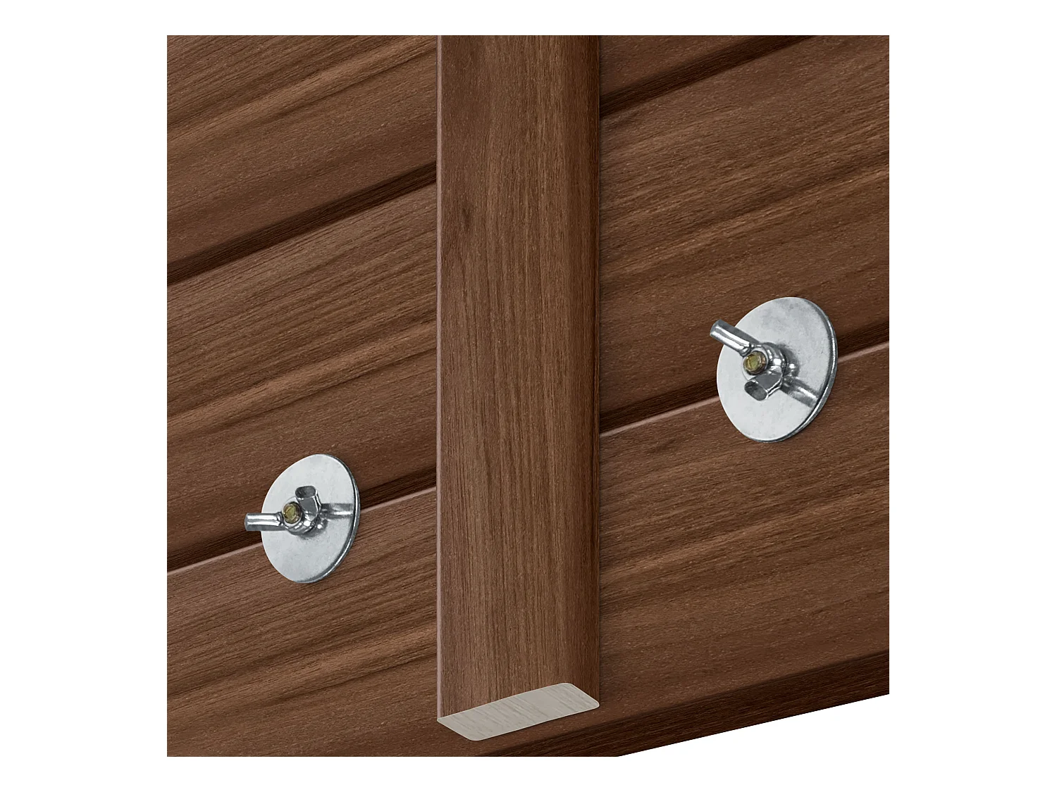 DHOME Tête de lit avec étagères en bois recyclé DM à suspendre au mur style palette japonaise avec pieds de lit nordique vintage (bois de noyer 270 cm)