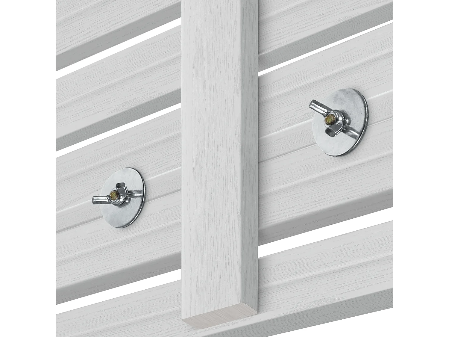 DHOME Tête de lit avec étagères en bois recyclé DM Tenture murale Style palette japonaise Lit nordique vintage (bois blanc 220 cm)