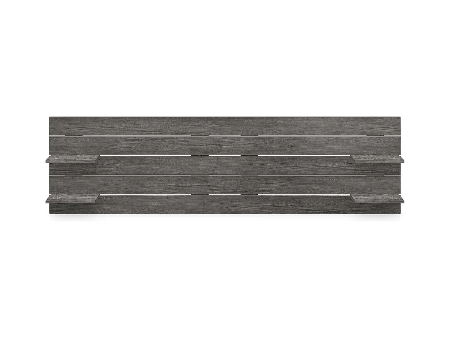 DHOME Tête de lit avec étagères en bois recyclé DM à suspendre au mur style palette japonaise avec pieds de lit nordique vintage (bois de frêne 290 cm)