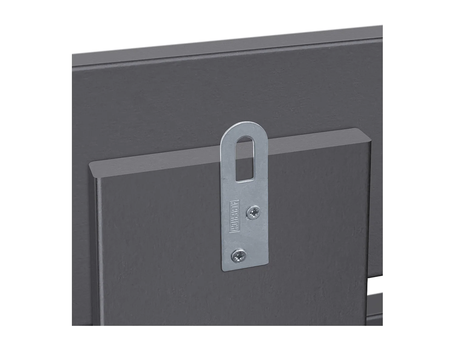 DHOME Tête de lit avec étagères en bois recyclé DM à suspendre au mur style palette horizontale avec pieds lit vintage nordique (gris massif 210 cm)