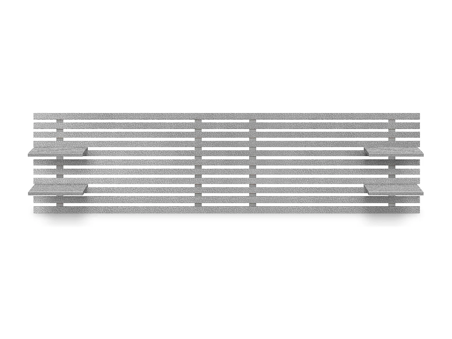 DHOME Tête de lit avec étagères en bois recyclé DM Tenture murale Style palette japonaise Lit nordique vintage (pointes grises 270 cm)