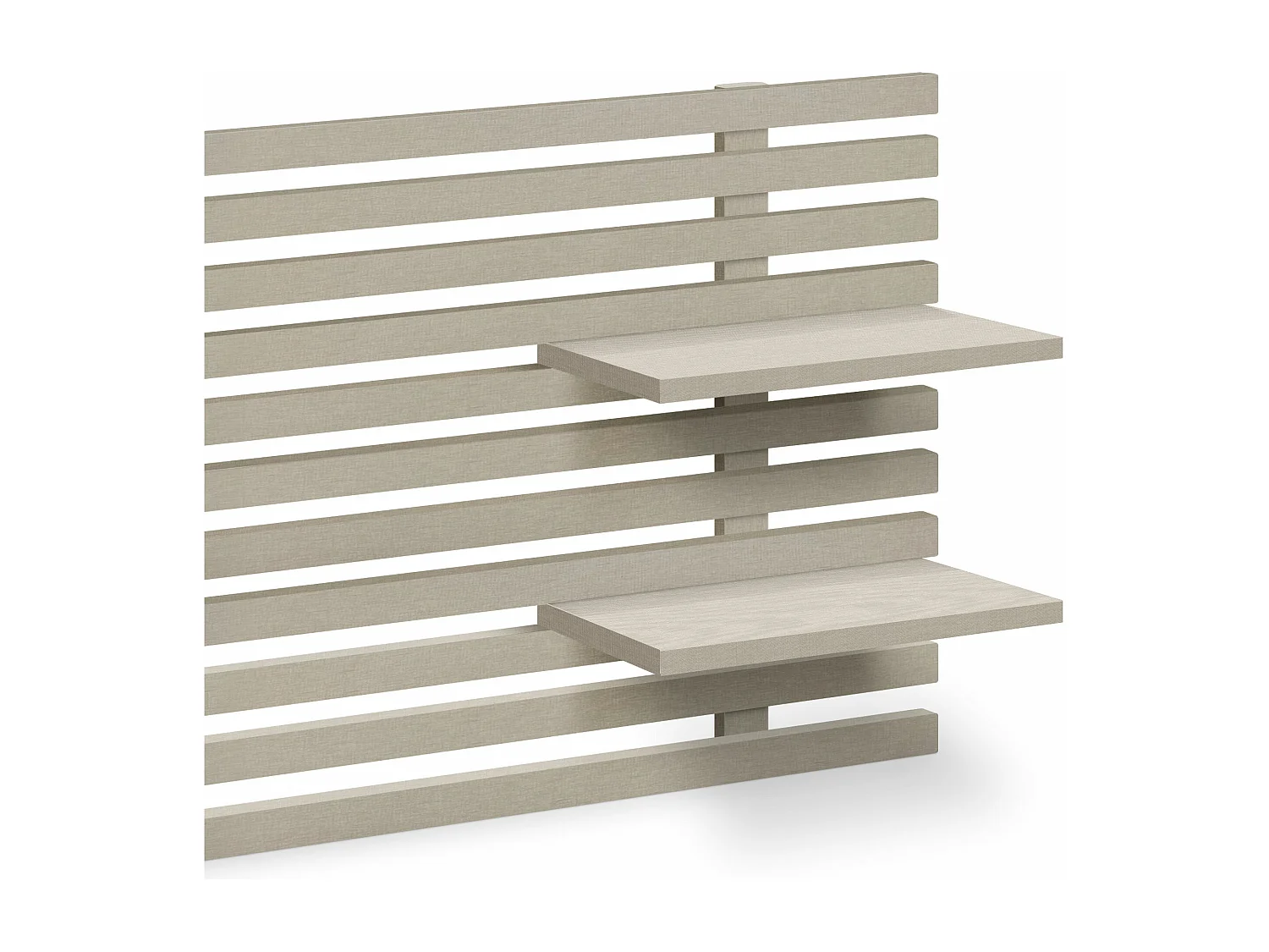 DHOME Tête de lit avec étagères en bois recyclé DM Tenture murale Style palette japonaise Lit nordique vintage (finition lin 135 cm)