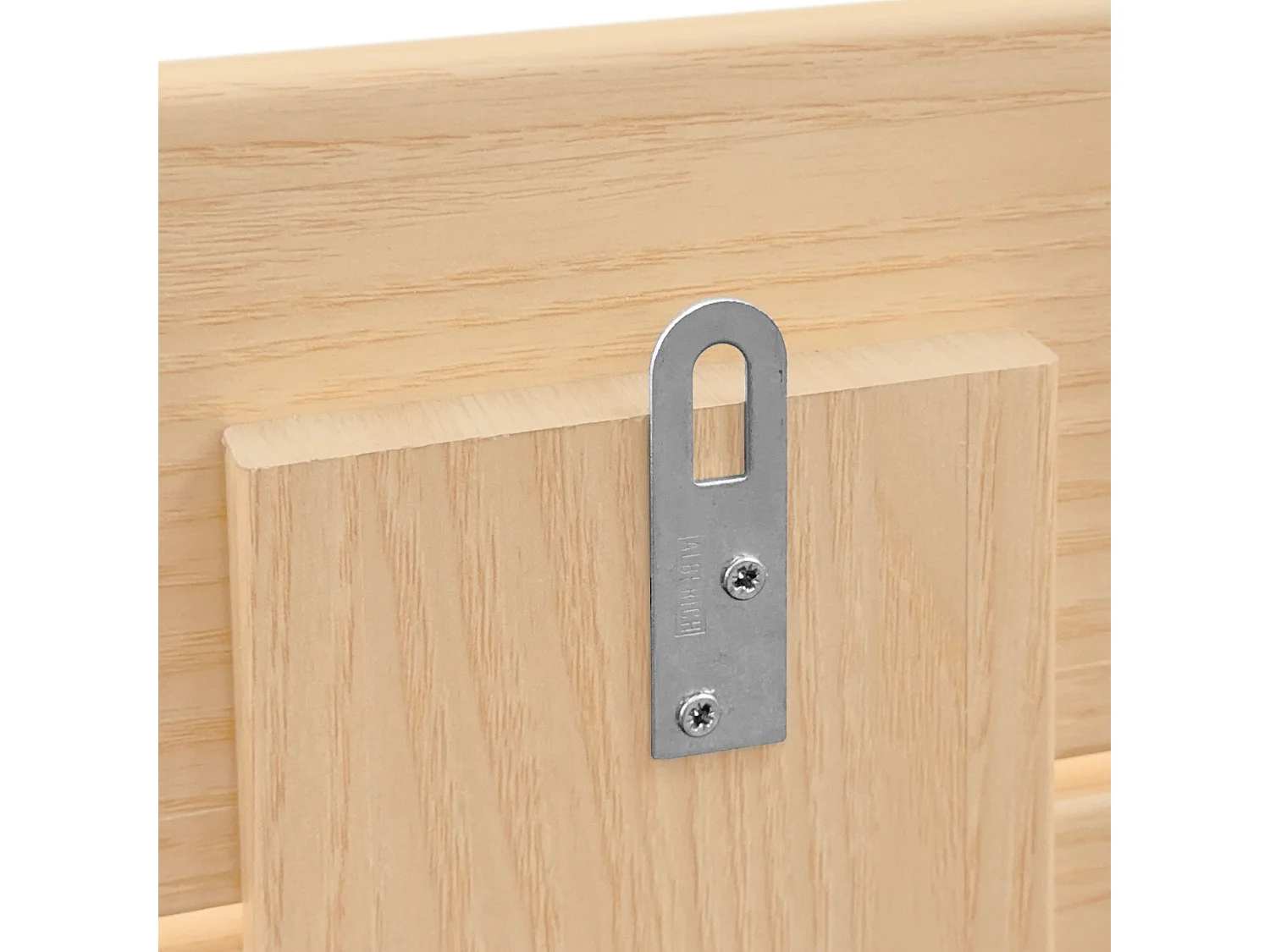 DHOME Tête de lit avec étagères en bois recyclé DM à suspendre au mur style palette horizontale avec pieds lit vintage nordique (bois naturel 270 cm)