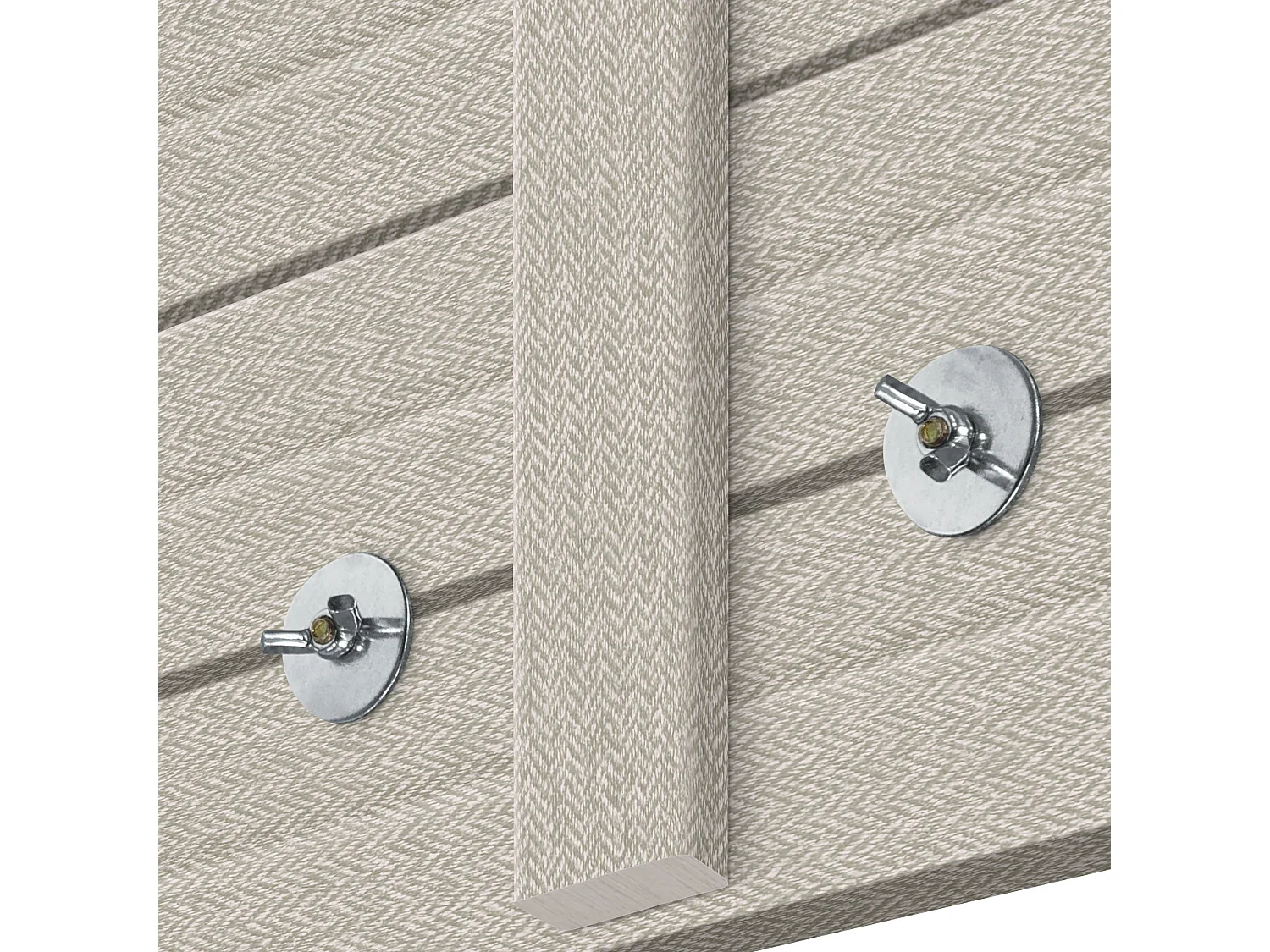 DHOME Tête de lit avec étagères en bois recyclé DM à suspendre au mur style palette horizontale avec pieds lit vintage nordique (pointes beiges 145 cm)