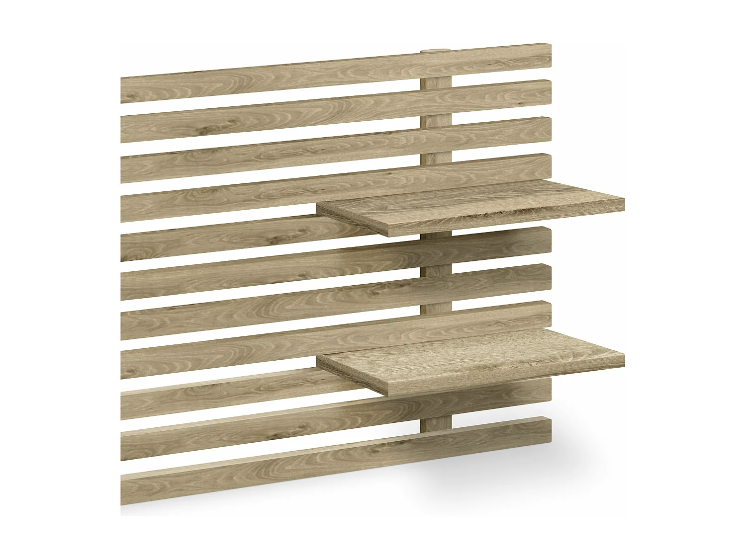 DHOME Hoofdeinde met gerecyclede houten planken DM muurhangend Japans palletstijl Scandinavisch vintage bed (135cm Cambrian hout)