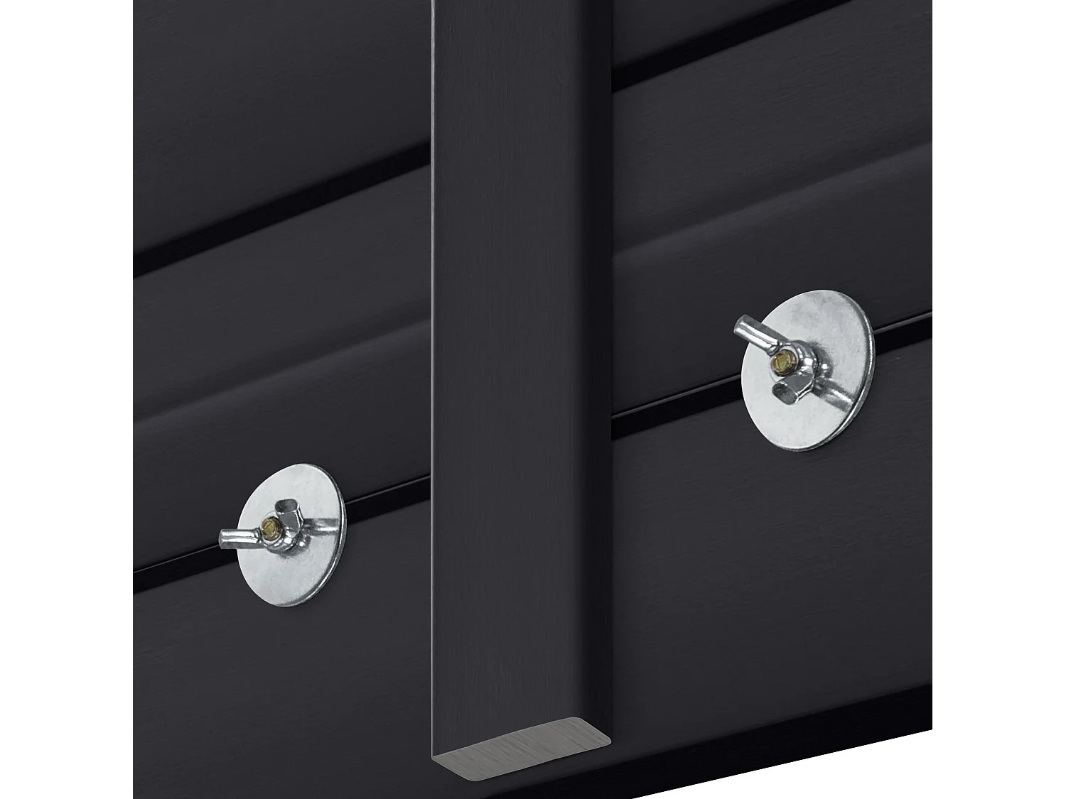 DHOME Tête de lit avec étagères en bois recyclé DM à suspendre au mur style palette horizontale avec pieds lit vintage nordique (210 cm noir massif)