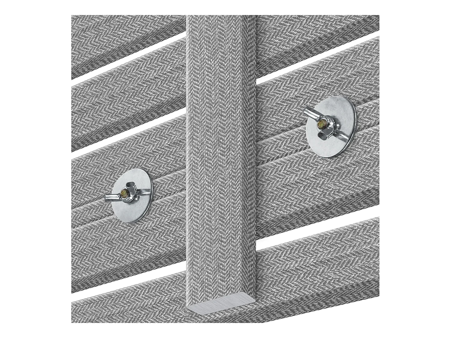 Tête de lit DHOME avec étagères en bois recyclé DM Tenture murale Style palette japonaise Lit nordique vintage (220 cm Pointes grises)