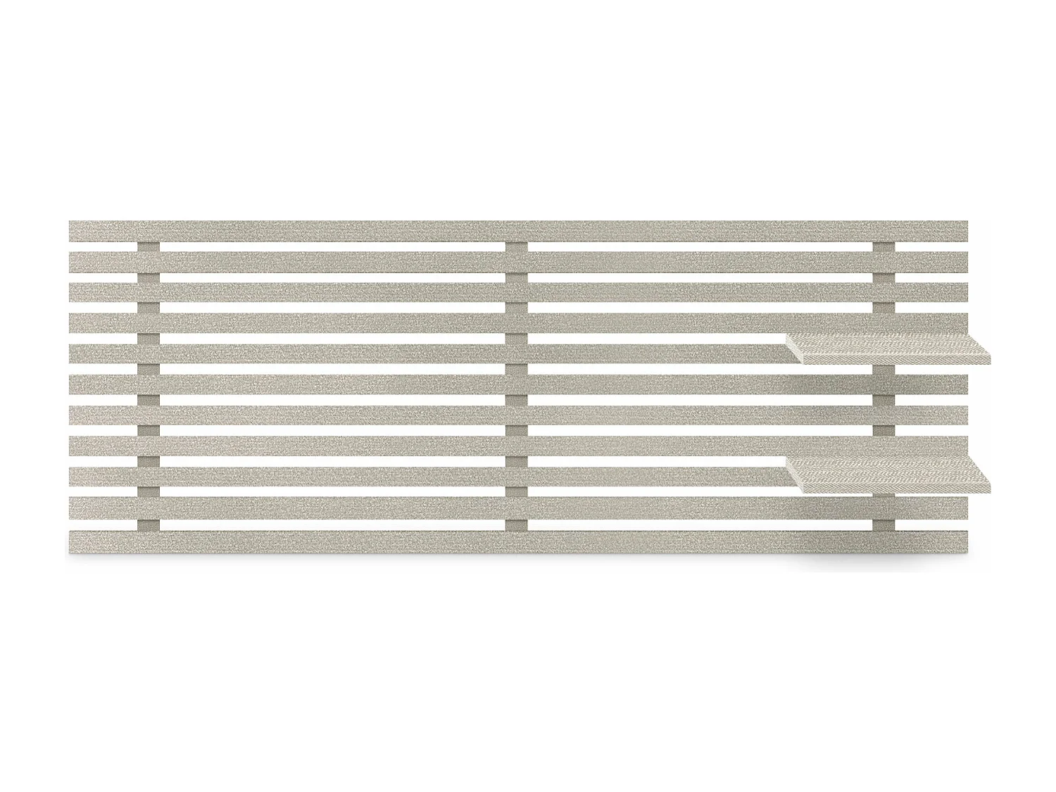 DHOME Tête de lit avec étagères en bois recyclé DM Tenture murale Style palette japonaise Lit vintage nordique (pointes beiges 160 cm)