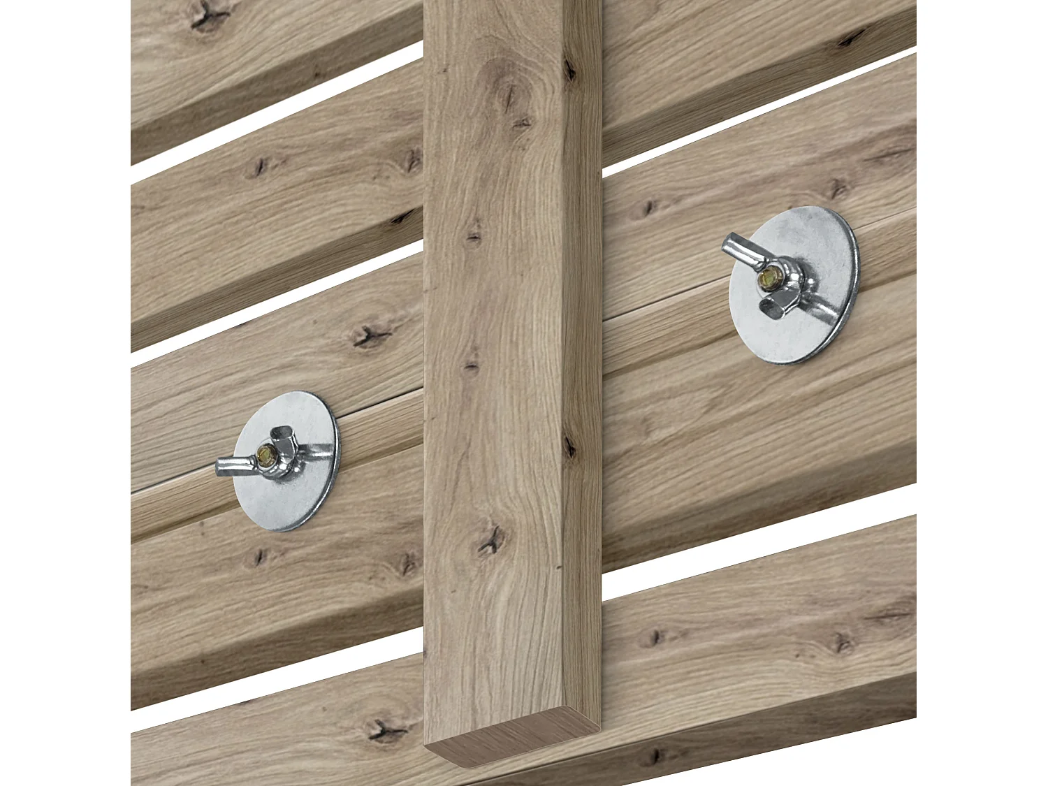 DHOME Testiera con ripiani in legno riciclato DM Letto sospeso a parete in stile nordico giapponese con pallet (rovere 160 cm)