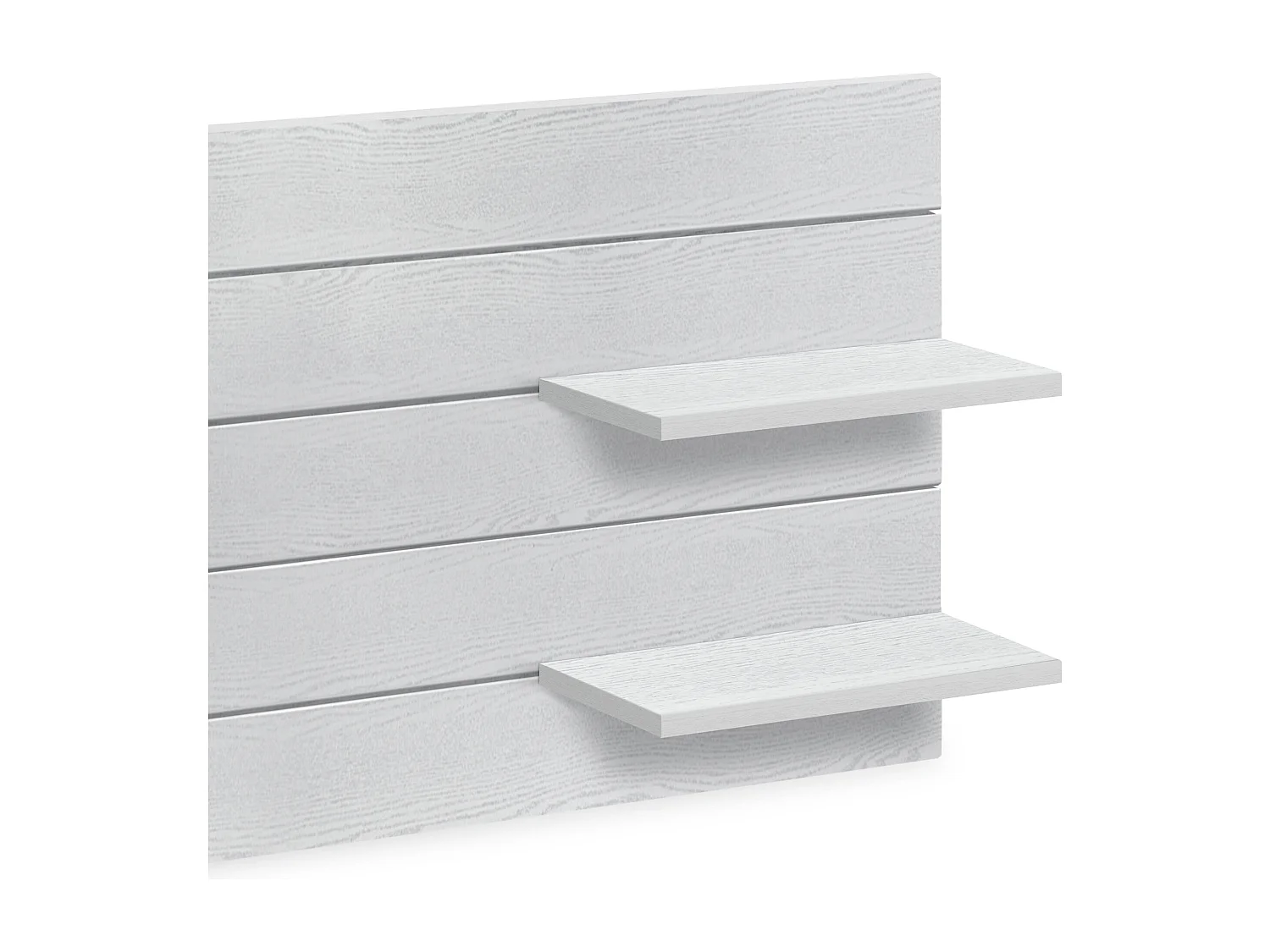 DHOME Tête de lit avec étagères en bois recyclé DM à suspendre au mur style palette japonaise avec pieds de lit nordique vintage (bois blanc 145 cm)