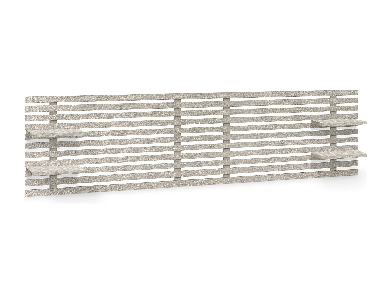 DHOME Hoofdeinde met gerecyclede houten planken DM muurhangend Japans palletstijl Scandinavisch vintage bed (290 cm beige spikes)