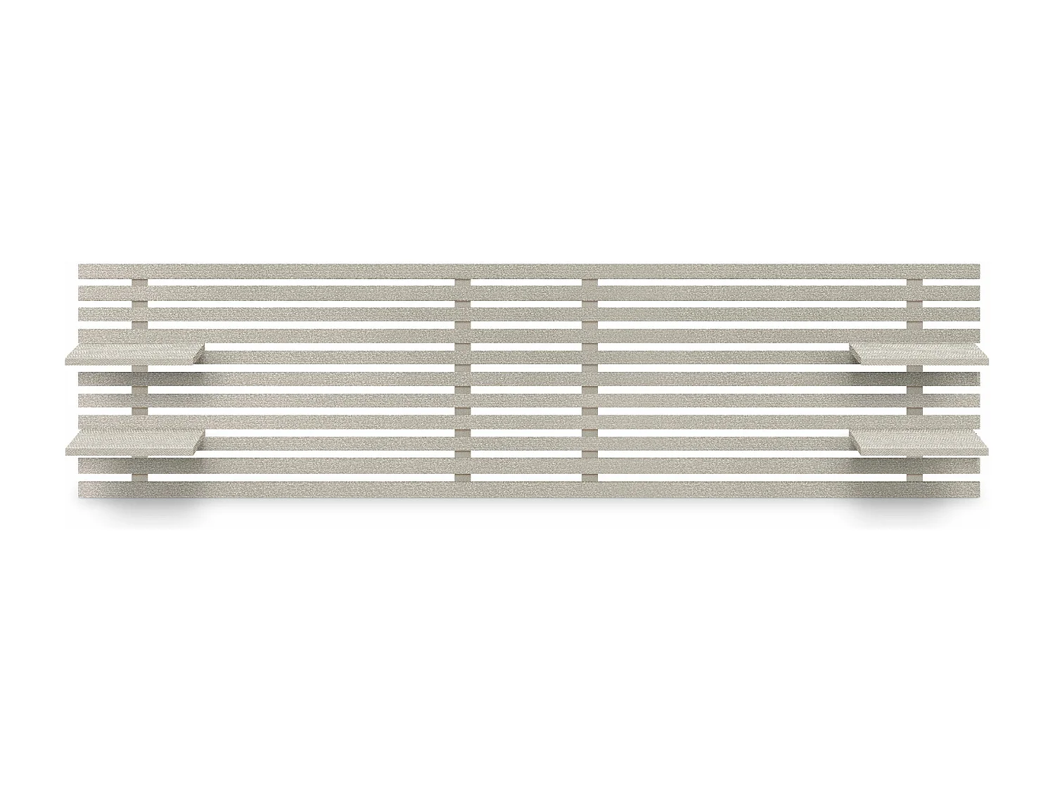 DHOME Hoofdeinde met gerecyclede houten planken DM muurhangend Japans palletstijl Scandinavisch vintage bed (290 cm beige spikes)