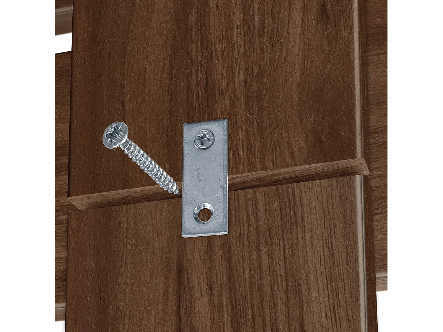 DHOME Tête de lit avec étagères en bois recyclé DM à suspendre au mur style palette horizontale avec pieds lit vintage nordique (bois de noyer 270 cm)