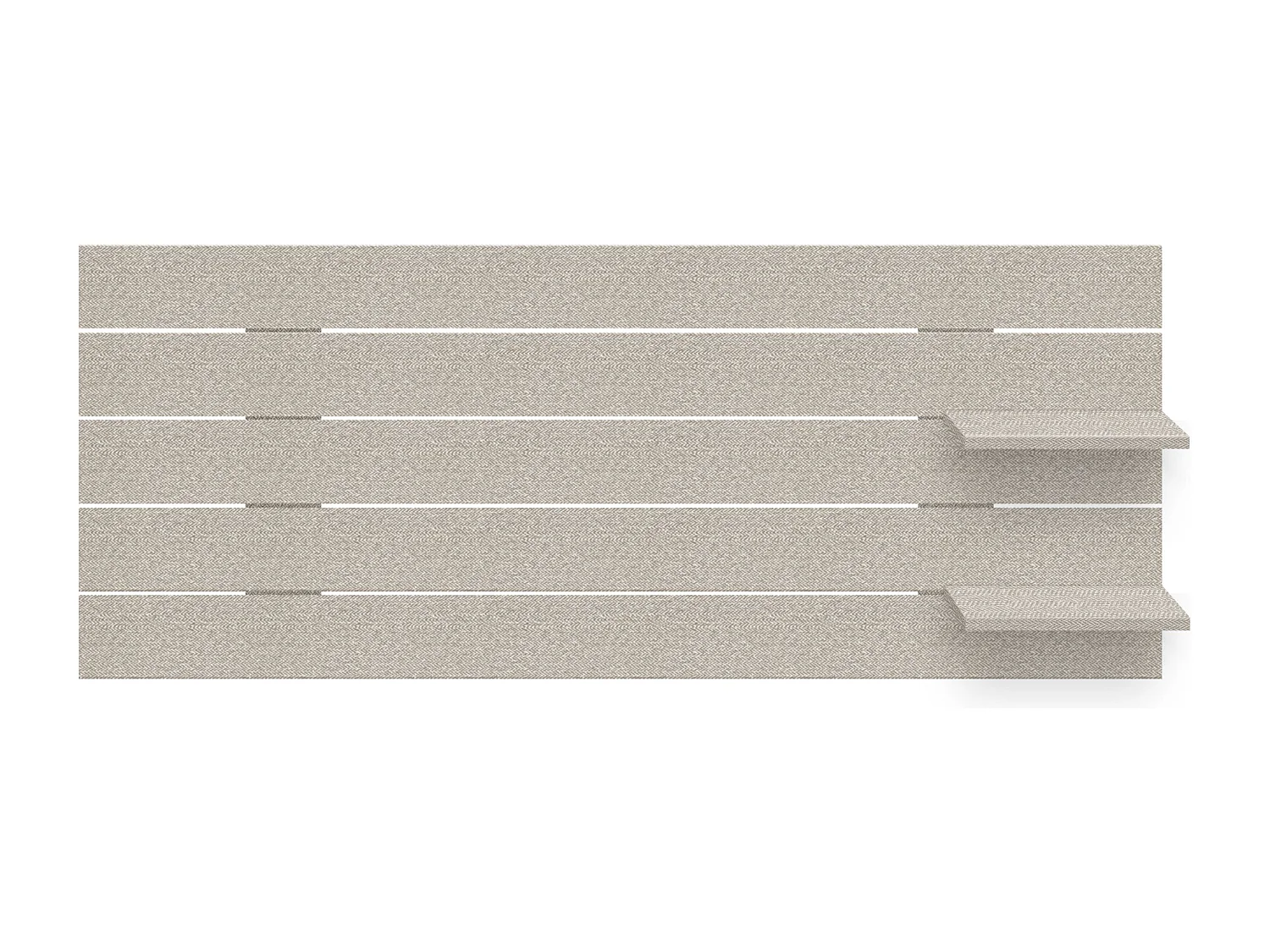 DHOME Tête de lit avec étagères en bois recyclé DM à suspendre au mur style palette japonaise avec pieds de lit nordique vintage (pointes beiges 145 cm)