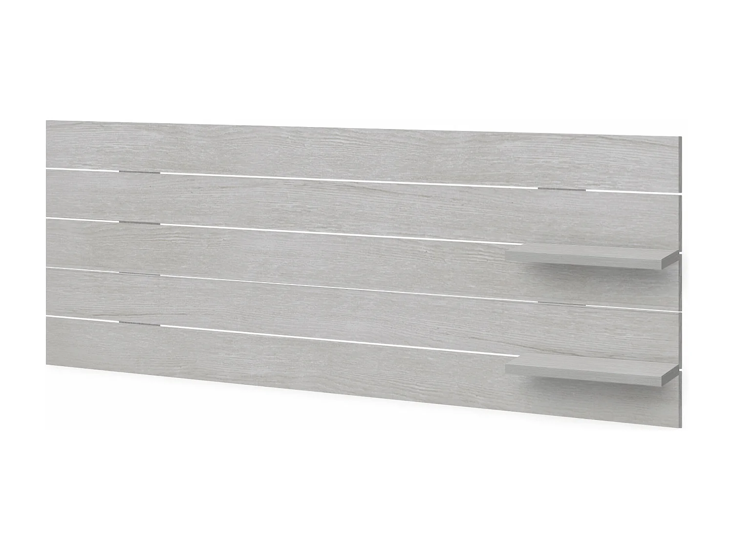 Cabeceira DHOME com prateleiras de madeira reciclada DM suspensa na parede estilo japonês de paletes com pernas de cama vintage nórdica (160 cm Ártico)