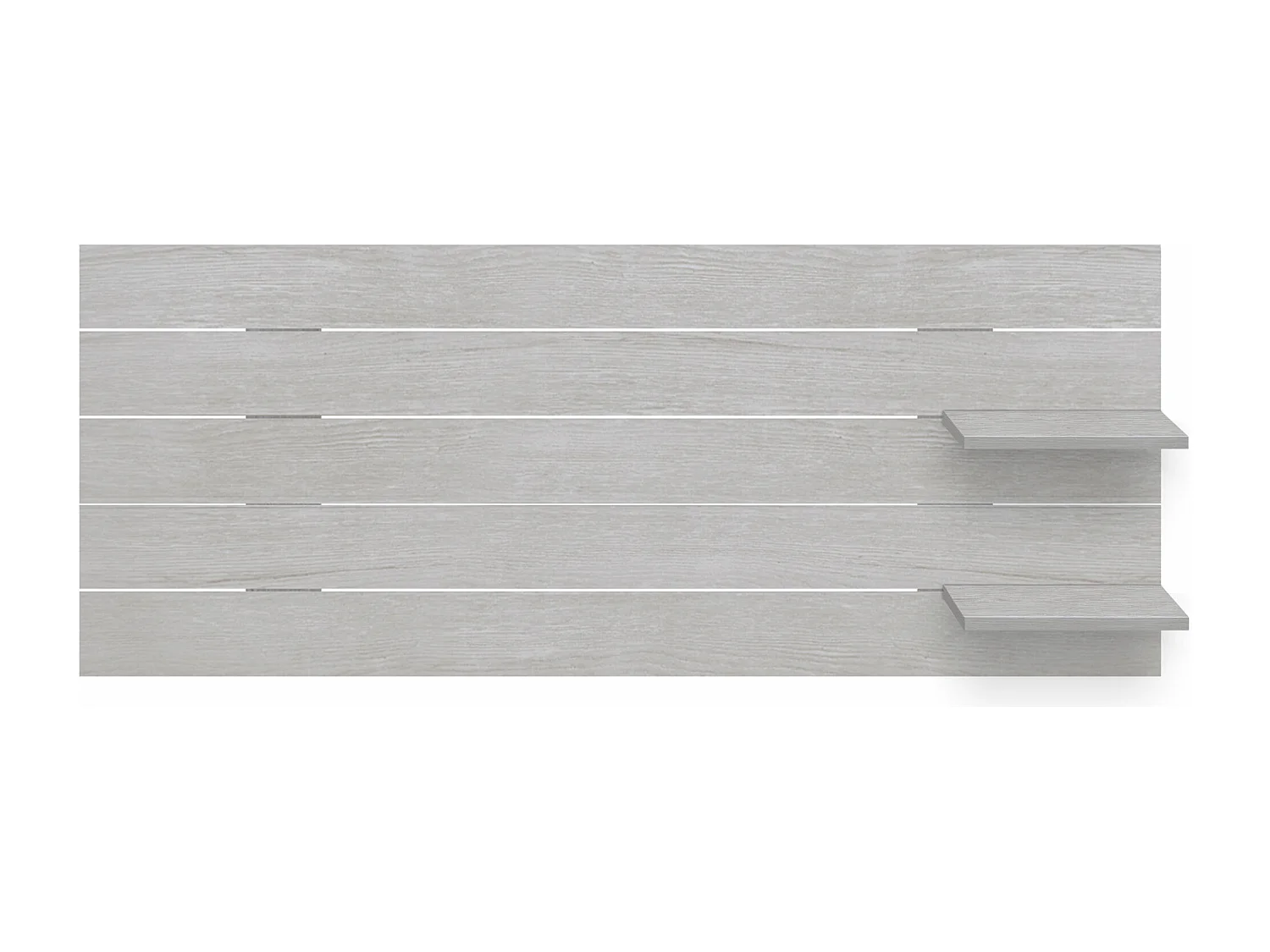 DHOME Tête de lit avec étagères en bois recyclé DM à suspendre au mur style palette japonaise avec pieds de lit nordique vintage (160 cm Arctique)