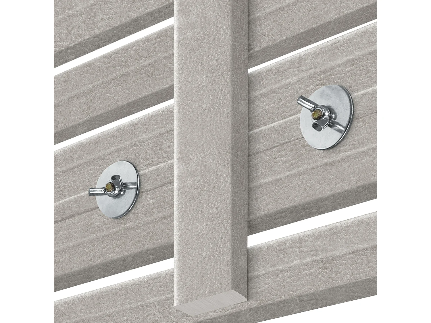 DHOME Tête de lit avec étagères en bois recyclé DM Tenture murale Style palette japonaise Lit vintage nordique (gris tribal 290 cm)