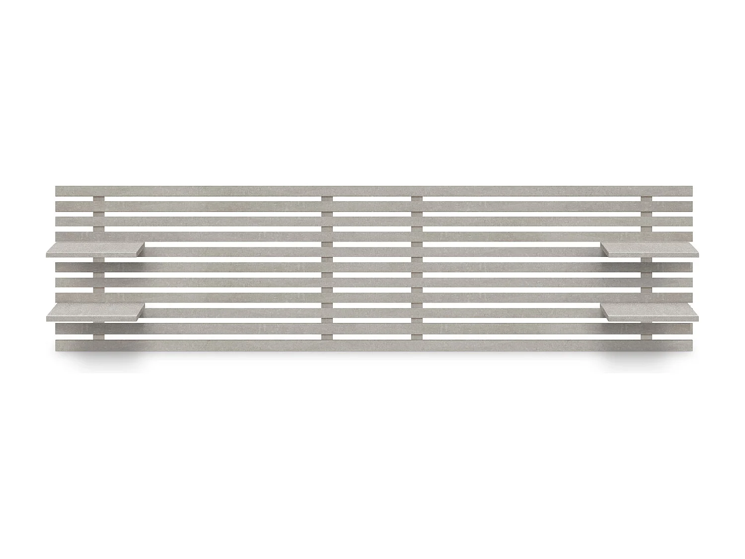 DHOME Tête de lit avec étagères en bois recyclé DM Tenture murale Style palette japonaise Lit vintage nordique (gris tribal 270 cm)