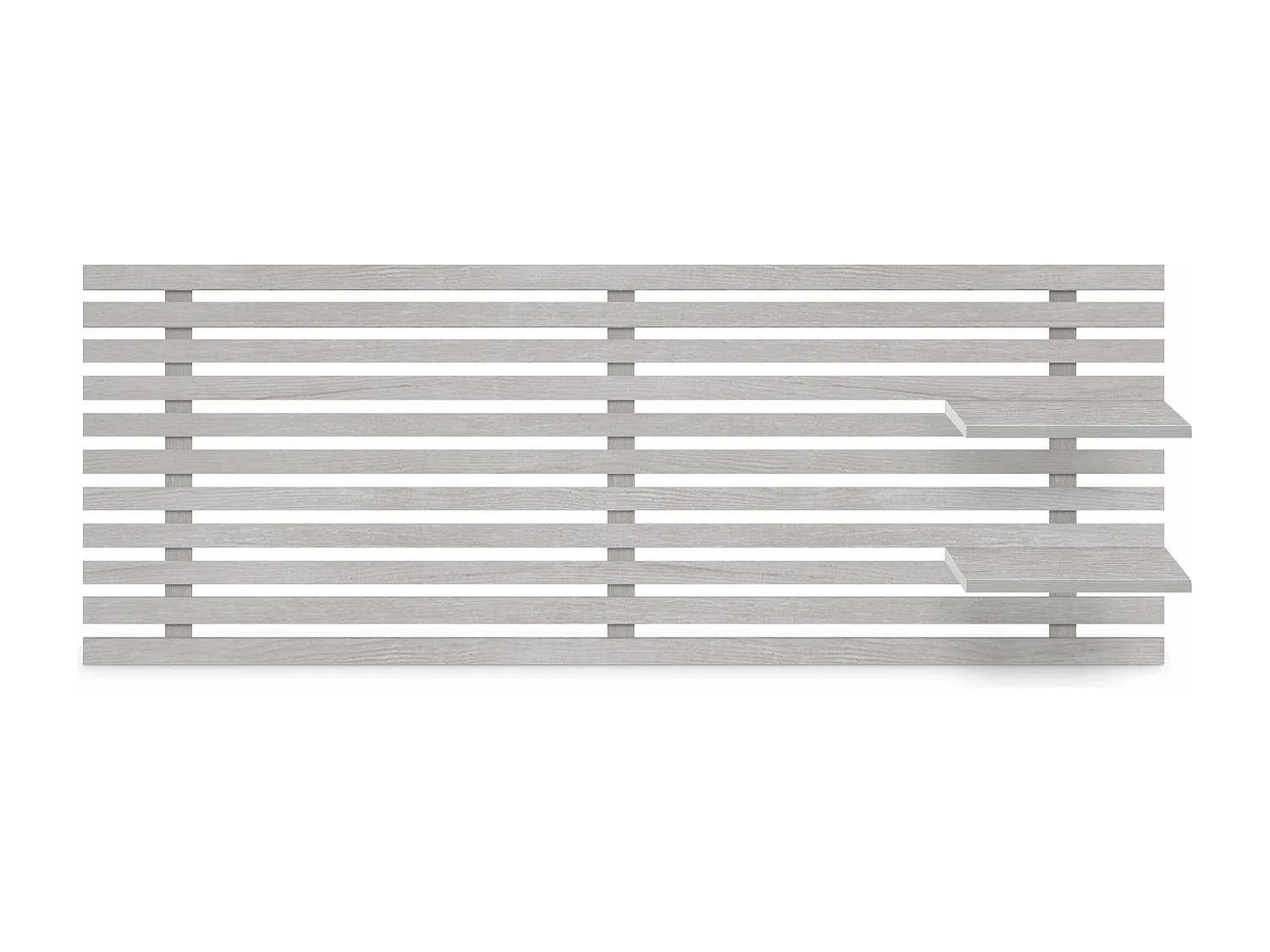 DHOME Tête de lit avec étagères en bois recyclé DM Tenture murale Style palette japonaise Lit vintage nordique (145 cm Arctique)