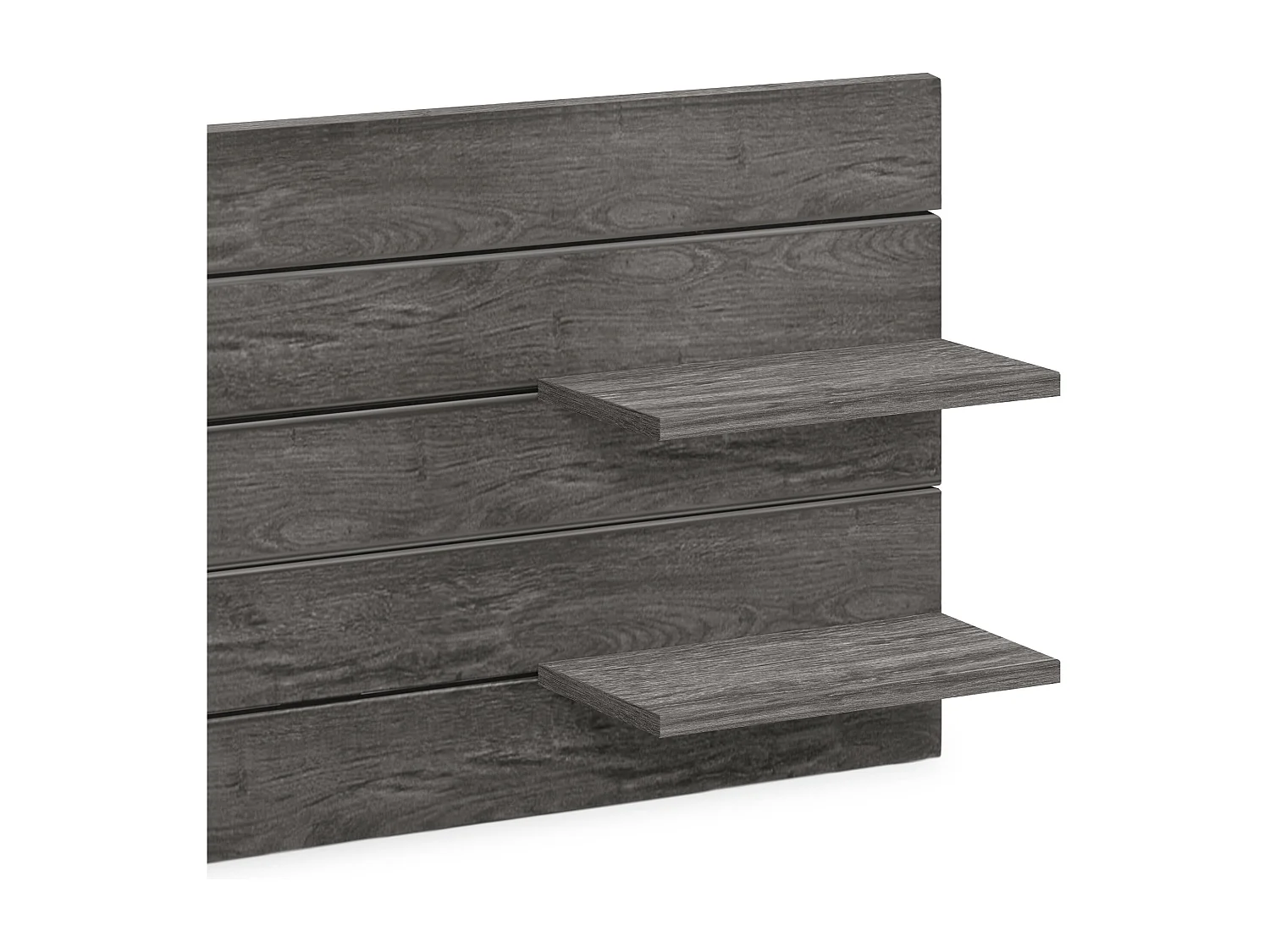 DHOME Tête de lit avec étagères en bois recyclé DM à suspendre au mur style palette horizontale avec pieds lit vintage nordique (bois de frêne 135 cm)