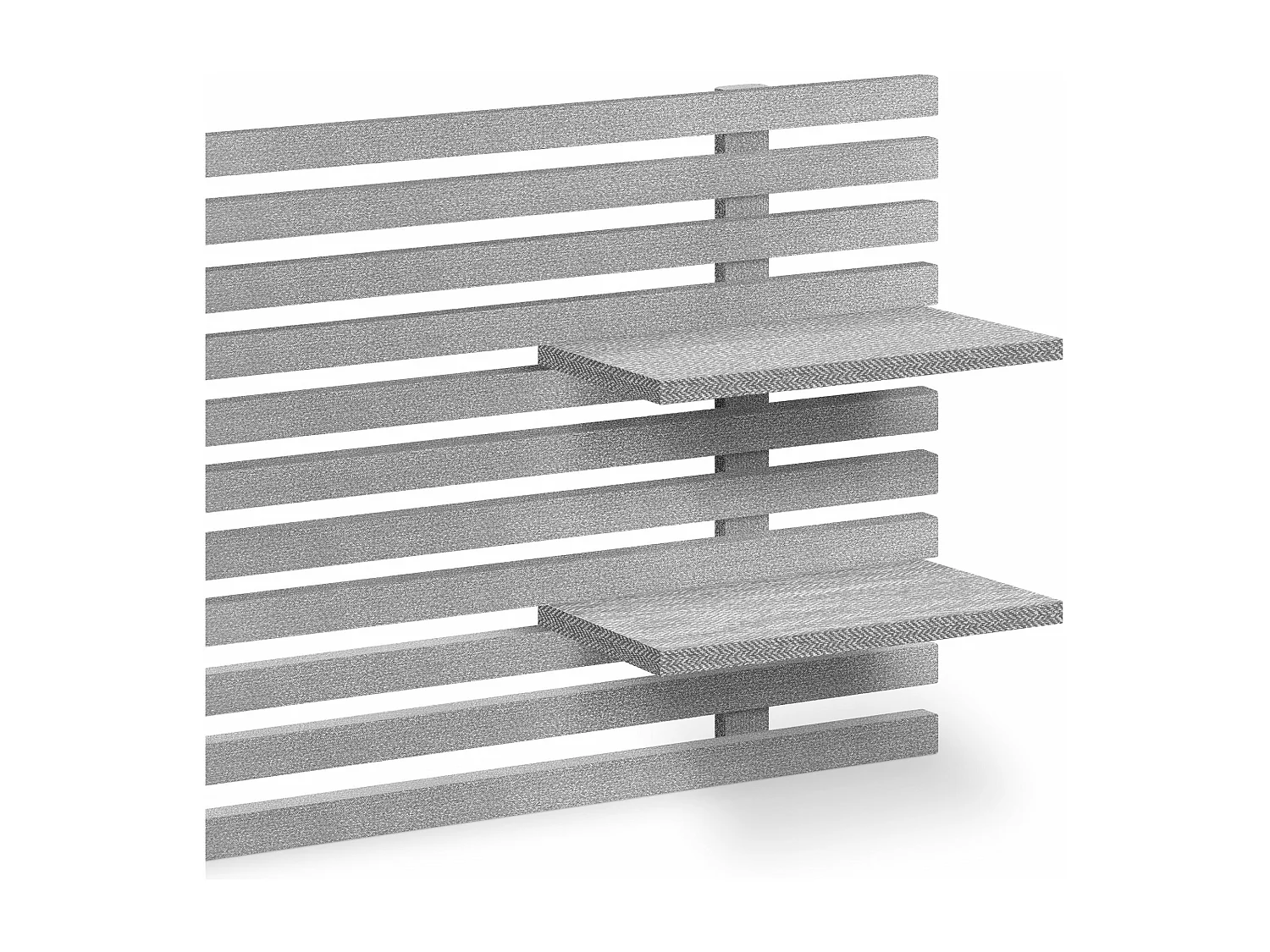 DHOME Tête de lit avec étagères en bois recyclé DM Tenture murale Style palette japonaise Lit nordique vintage (pointes grises 210 cm)