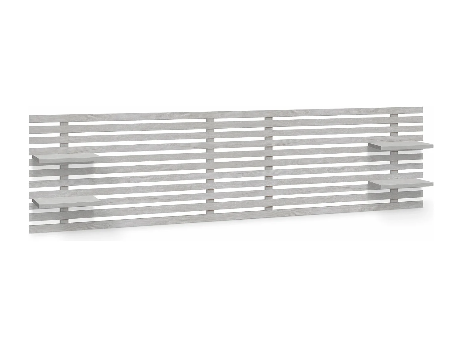 DHOME Hoofdeinde met gerecyclede houten planken DM Muurhangend Japans Palletstijl Scandinavisch Vintage Bed (270cm Arctic)