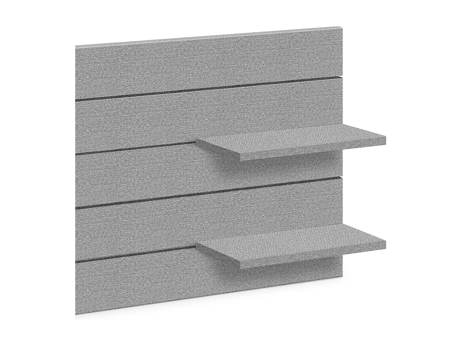 DHOME Tête de lit avec étagères en bois recyclé DM à suspendre au mur style palette horizontale avec pieds lit vintage nordique (pointes grises 145 cm)