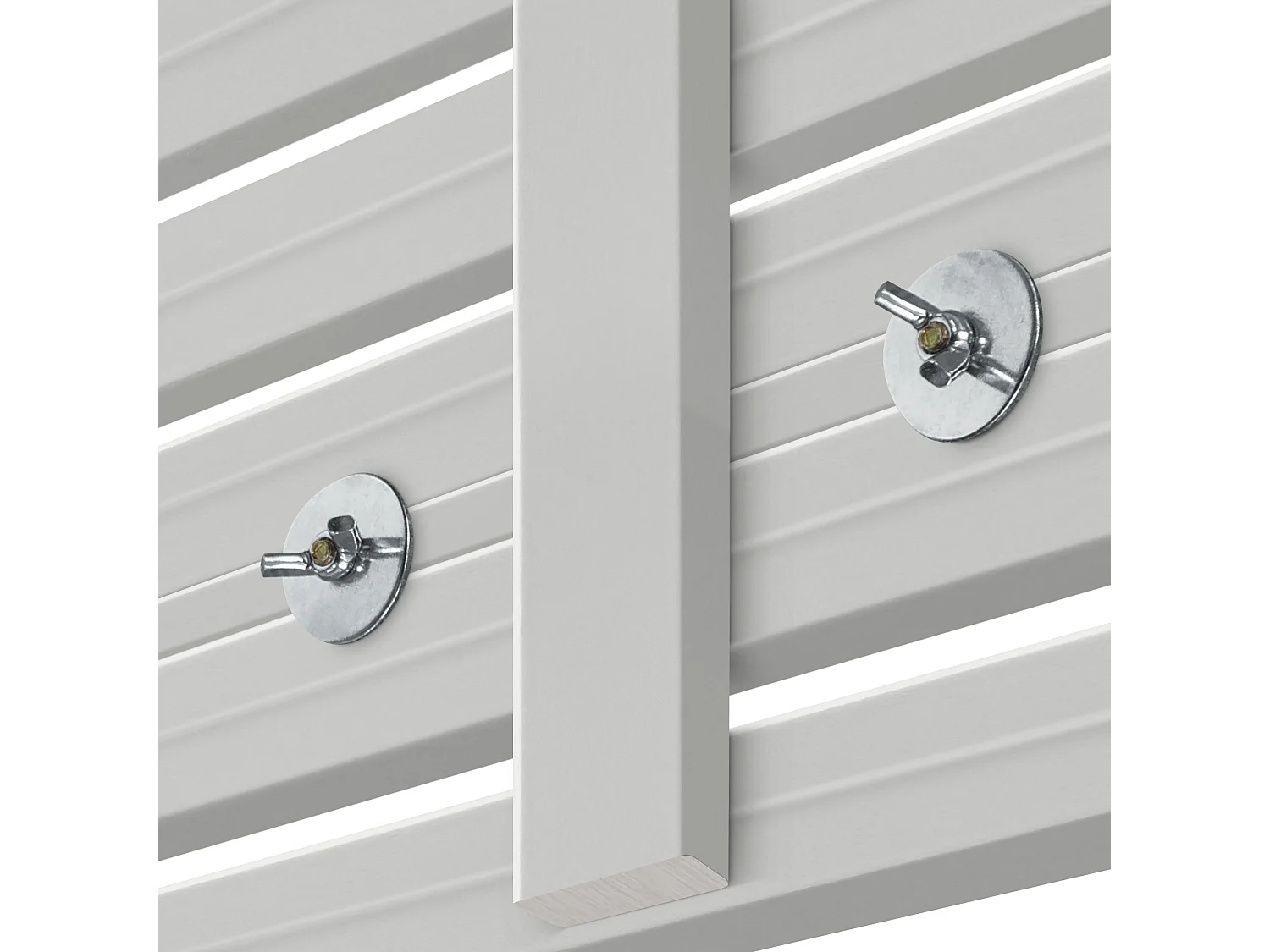 DHOME Hoofdeinde met gerecyclede houten planken DM muurhangend Japans palletstijl Scandinavisch vintage bed (210 cm effen wit)