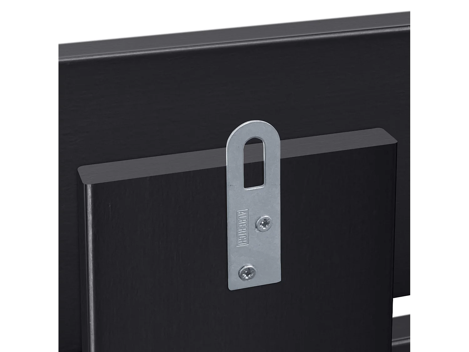 DHOME Tête de lit avec étagères en bois recyclé DM à suspendre au mur style palette japonaise avec pieds de lit nordique vintage (135 cm noir massif)