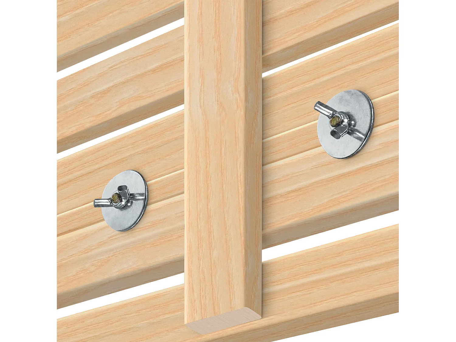 DHOME Tête de lit avec étagères en bois recyclé DM Tenture murale Style palette japonaise Lit nordique vintage (bois naturel 210 cm)