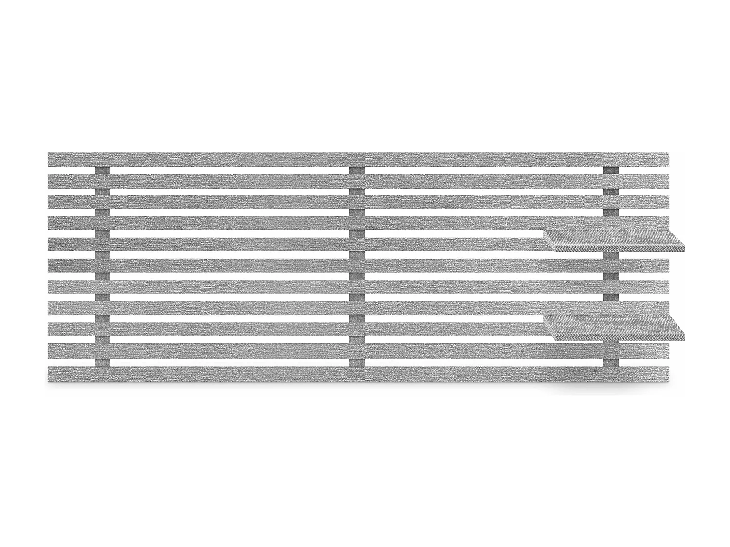 DHOME Tête de lit avec étagères en bois recyclé DM Tenture murale Style palette japonaise Lit nordique vintage (pointes grises 160 cm)