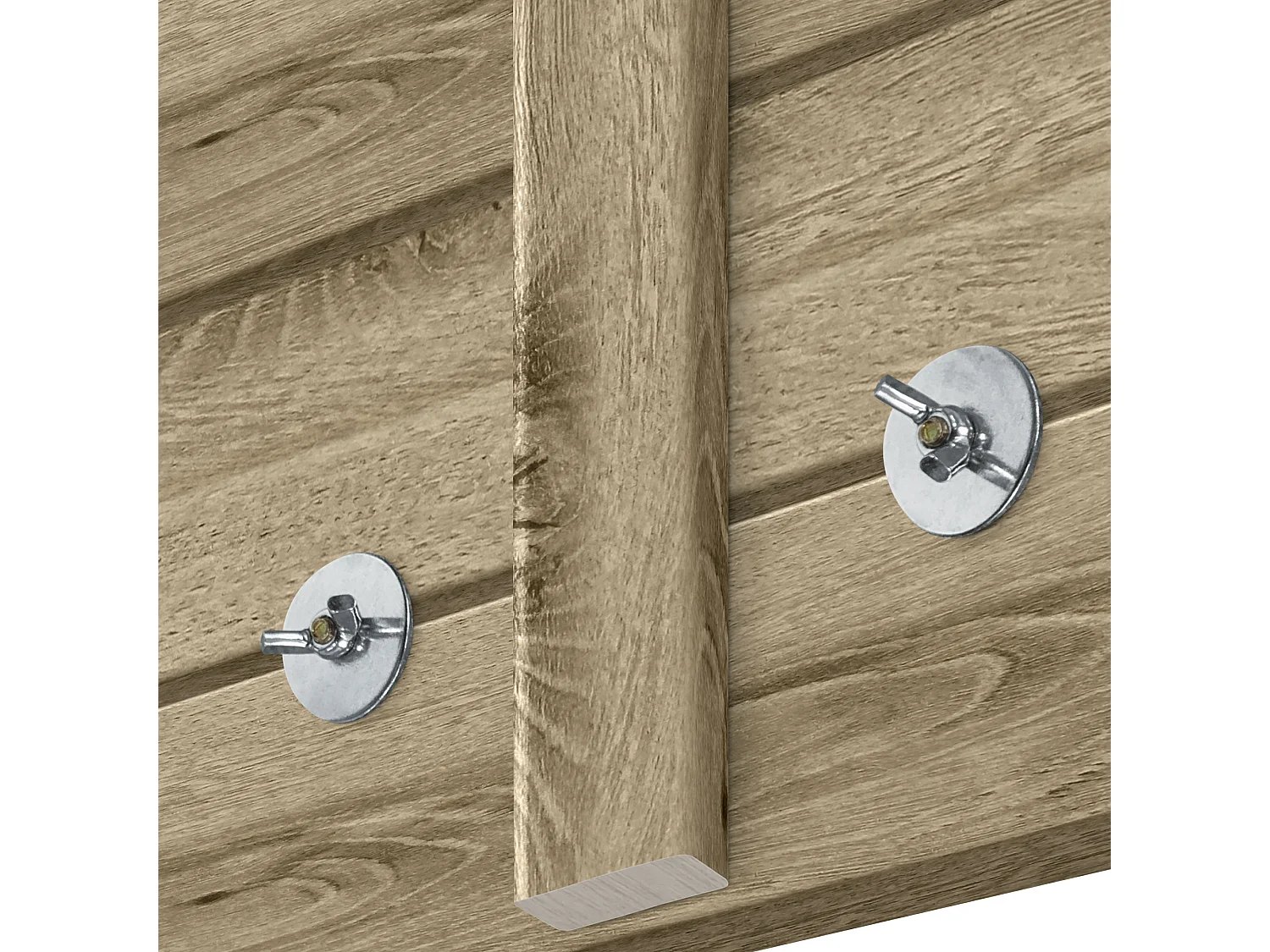 DHOME Tête de lit avec étagères en bois recyclé DM à suspendre au mur style palette horizontale avec pieds lit vintage nordique (bois cambrien 290 cm)