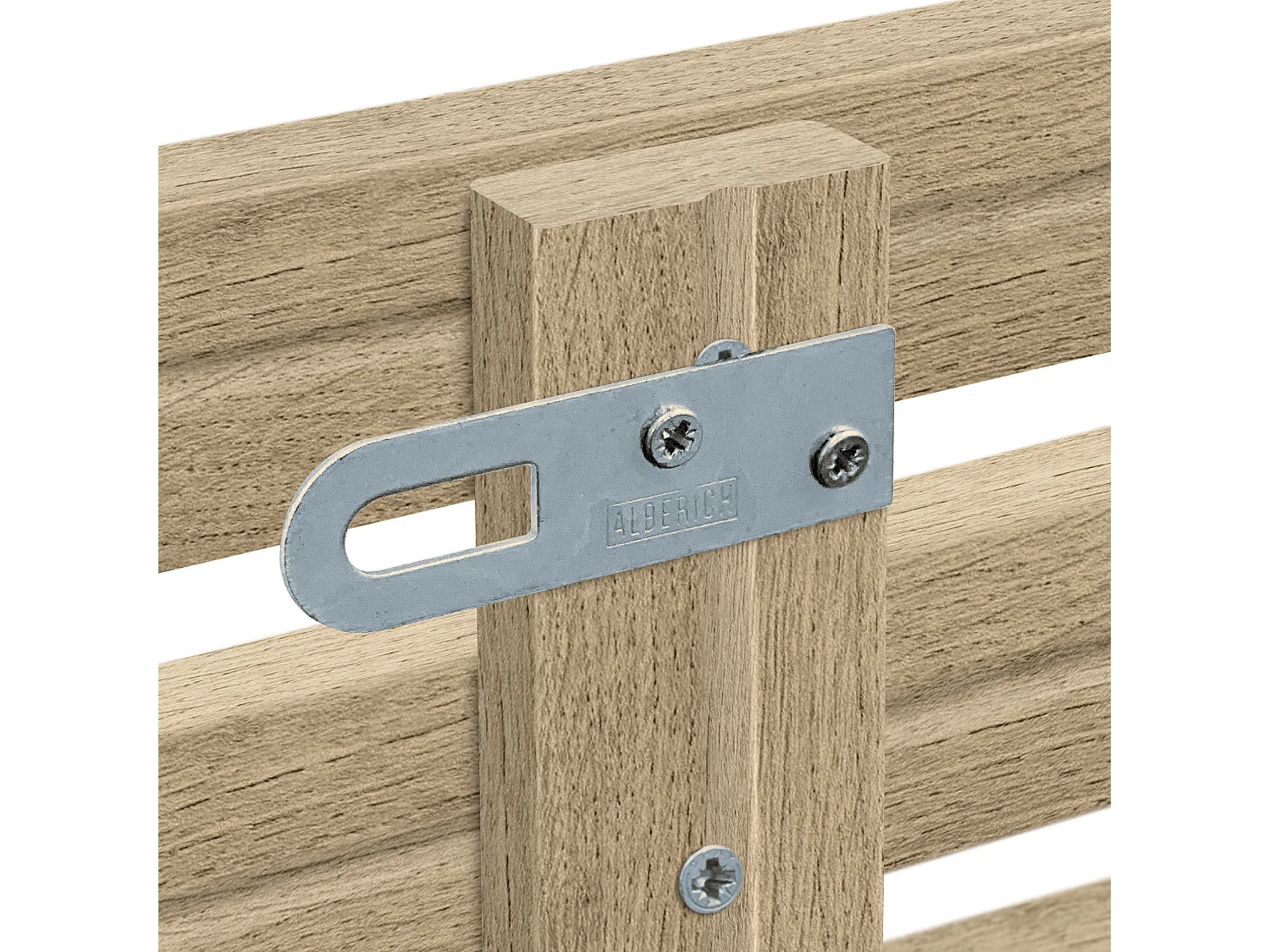 DHOME Tête de lit avec étagères en bois recyclé DM Tenture murale Style palette japonaise Lit nordique vintage (bois cambrien 160 cm)